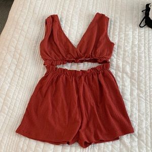 Asos crop top and shorts set